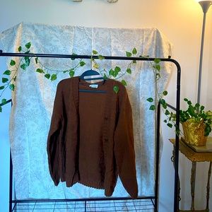 Brown patterned sweater